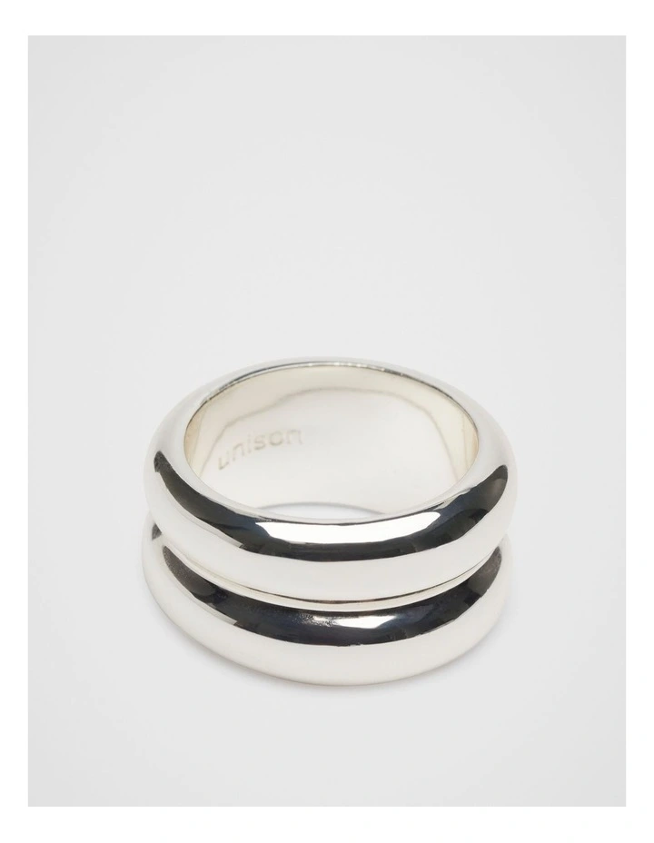 Double Band Ring in Silver