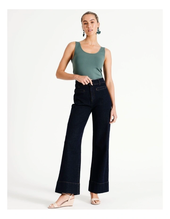 Seamfree Recycled Blend Tank In Khaki
