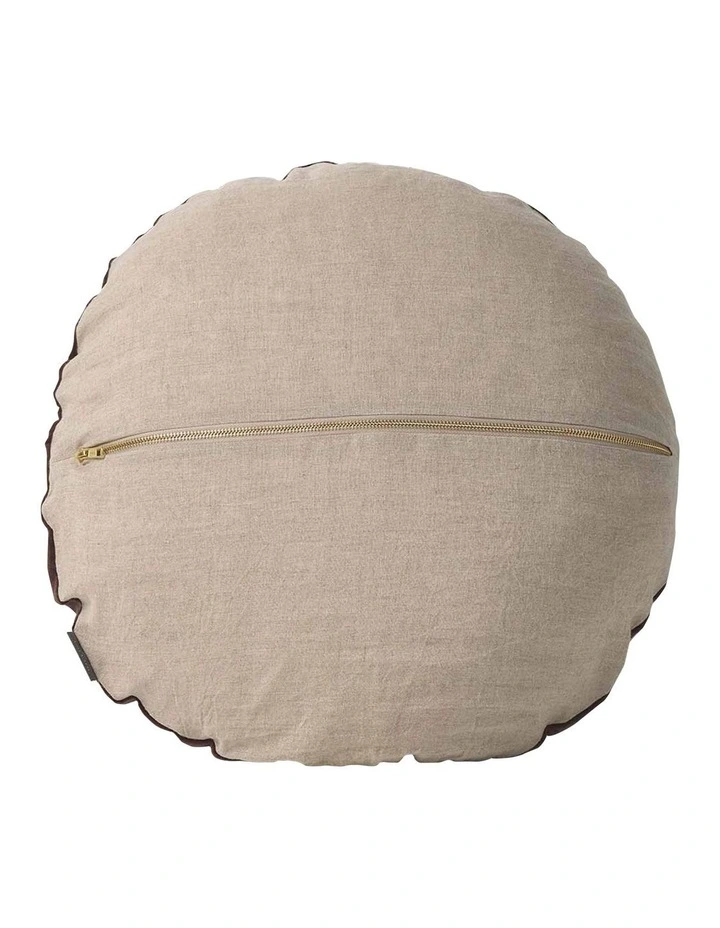 Luxury Velvet 55cm Round Cushion in Chocolate