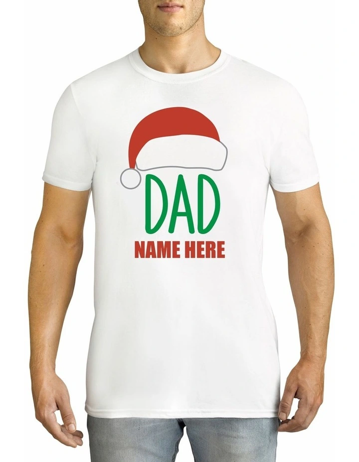 Men's Christmas Dad Cotton T-Shirt White