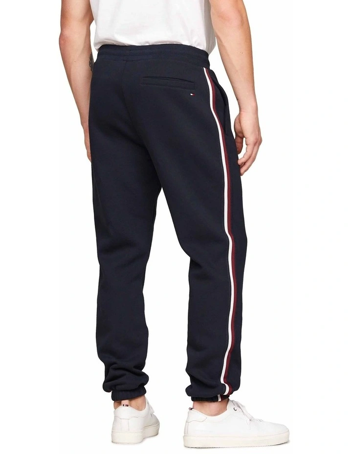 Global Stripe Sweatpants in Navy