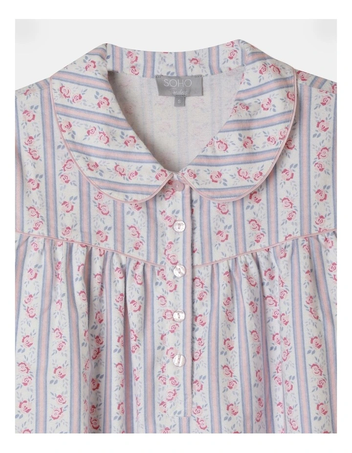 Flannelette Mid-Length Nightie in Assorted