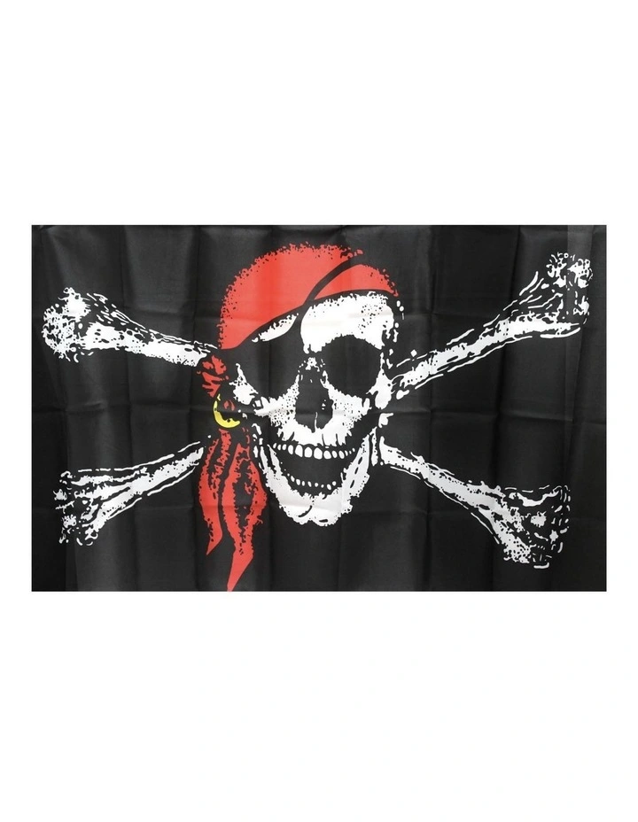Party Flag Pirates Skull & Crossbones Costume Large 150 X 90 In Multi