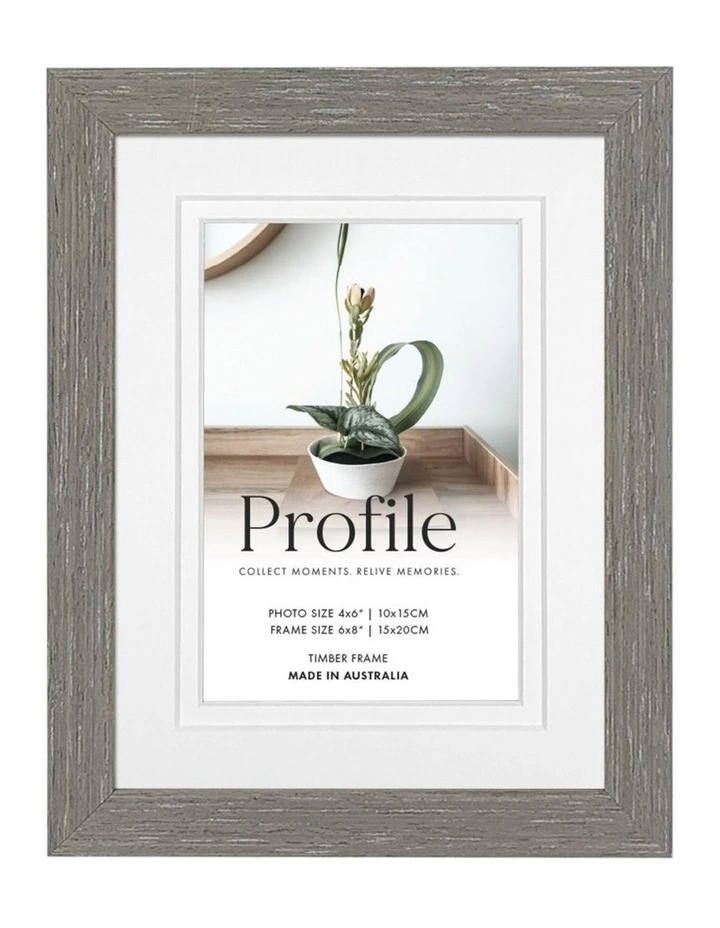 Deluxe Photo Frame 6x8/4x6 in Silver Ash