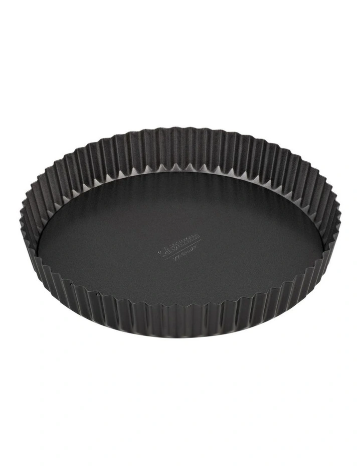 BakerMaker Non-Stick Loose Base Round Tart/Quiche Pan 22.5cm in Black
