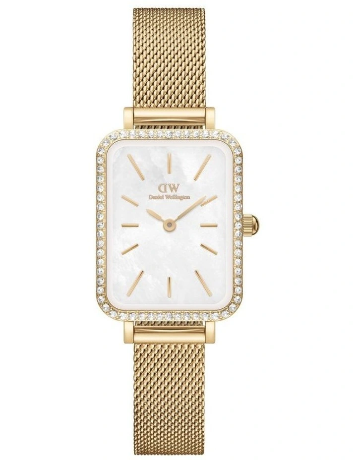 Quadro Lumine Stainless Steel Watch in Gold