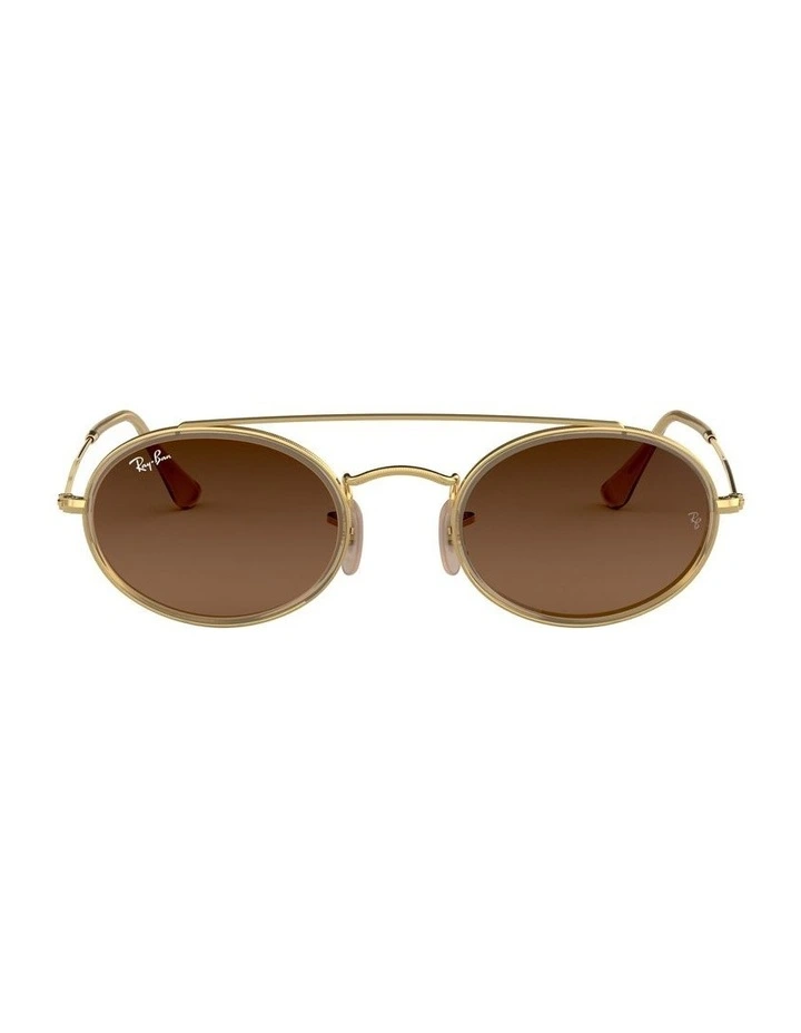 Oval Double Bridge Gold RB3847N Sunglasses