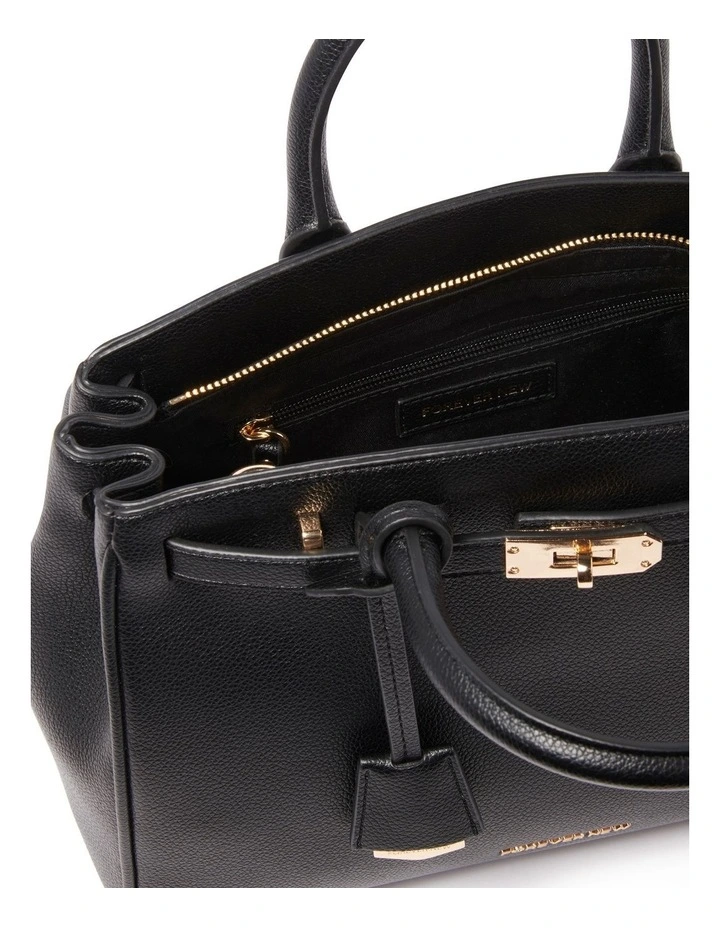 Signature Stephanie Tag Tote Bag in Black
