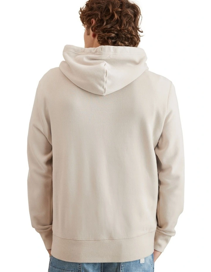 Super Soft Graphic Hoodie in Sand
