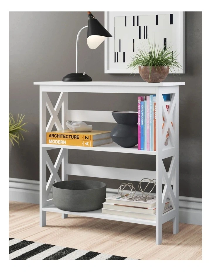 Bella 3 Tier Bookcase in White