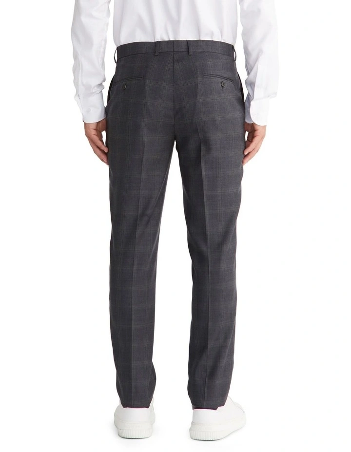 X Slim Check Suit Pant in Grey