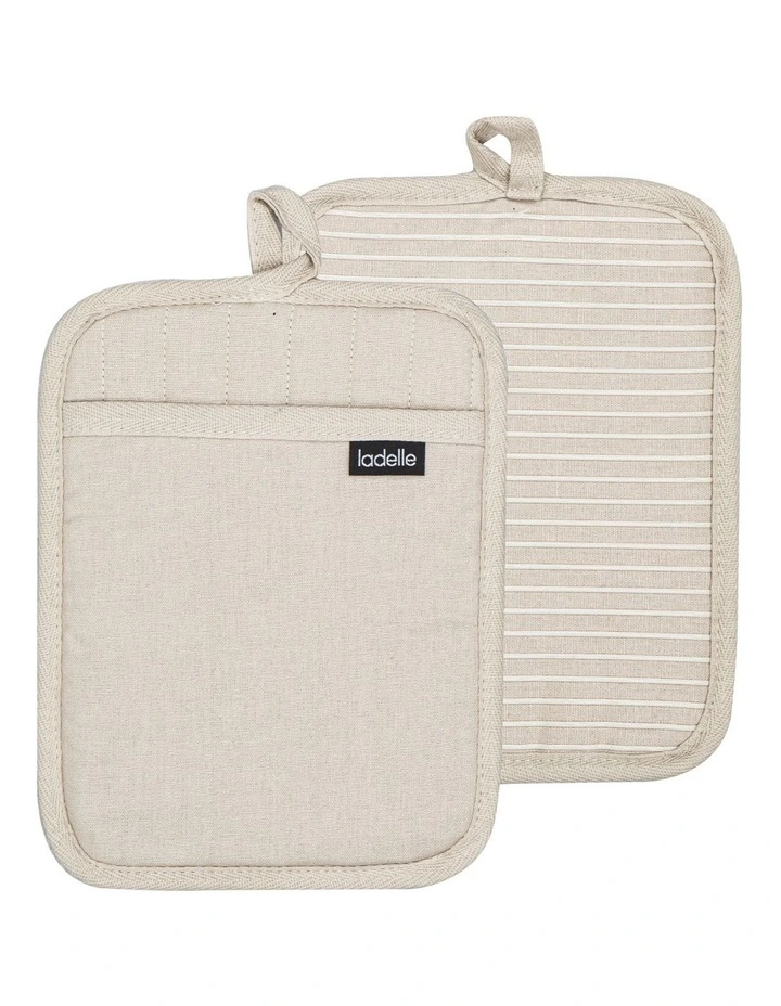 Lennox Pot Holder 2 Pack in Stone