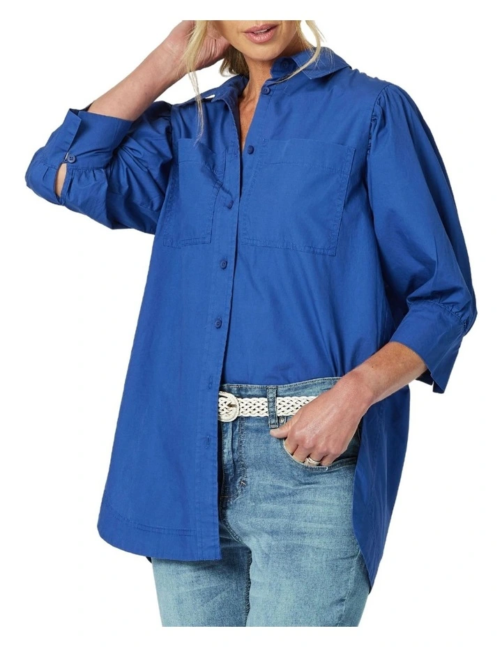 Alexis Poplin Shirt in Blue