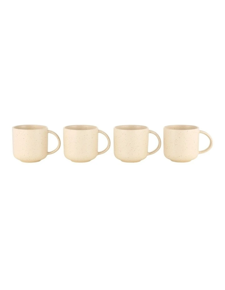 Palette Mug Speckle Gift Box Set of 4 360ml in Cream