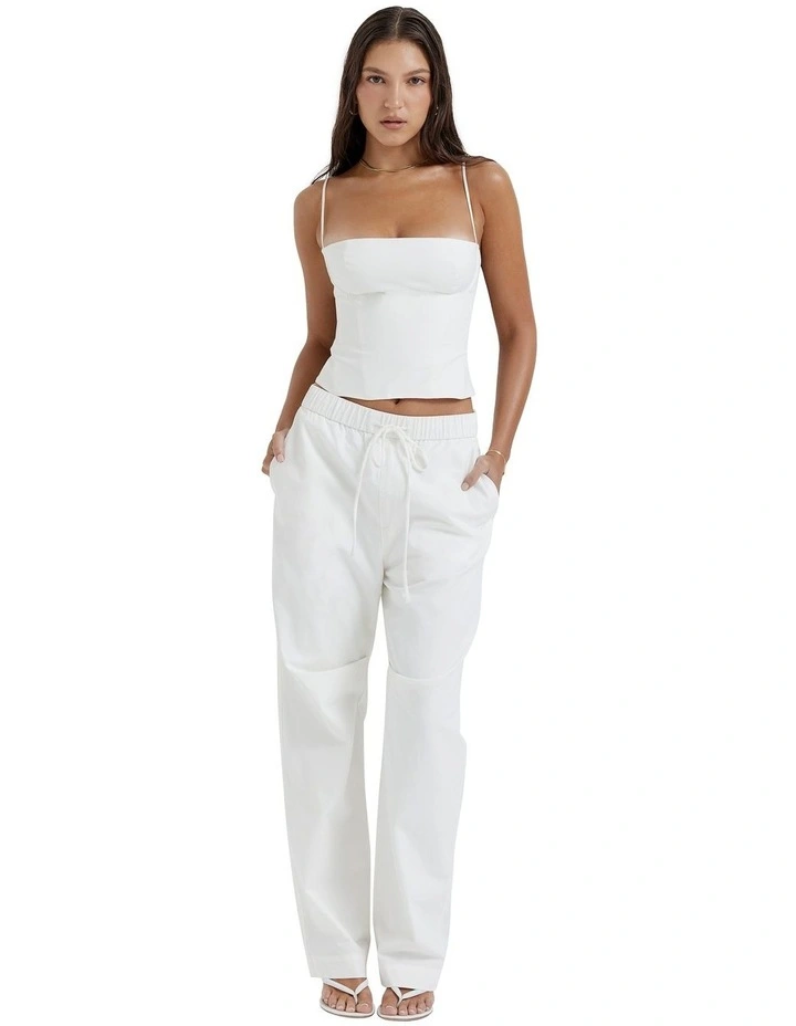 Audette Structured Corset in White