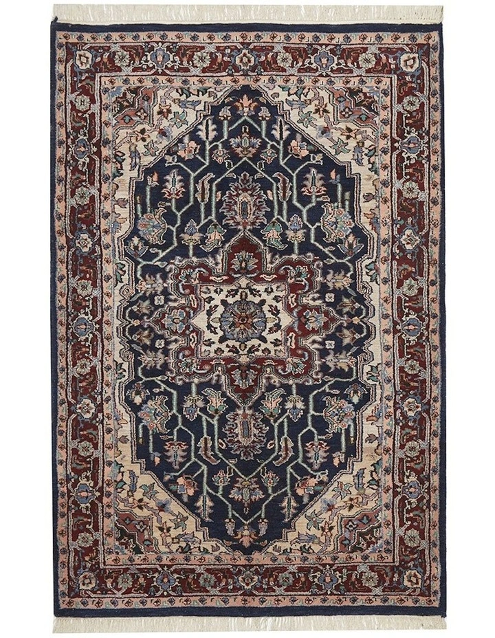 Indian Handmade Jaypor Rug 180X120cm in Cream