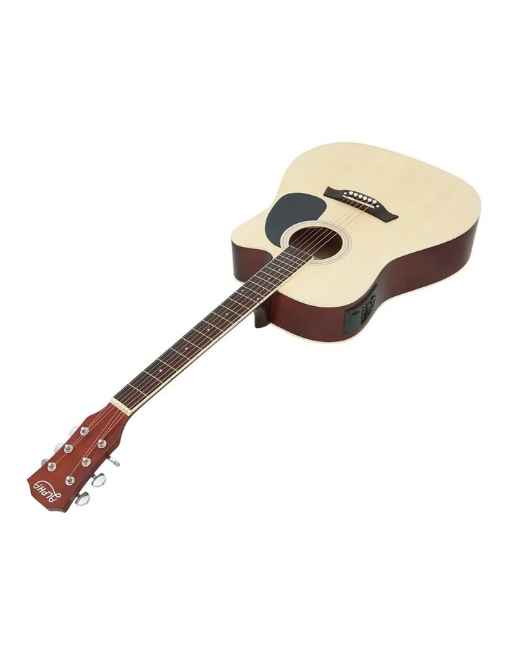 41 Inch Acoustic Guitar Equaliser Electric Output Cutaway with Wood Stand