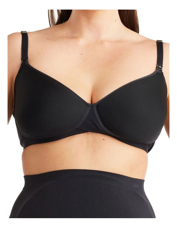 Luna Contour Nursing Bra in Black