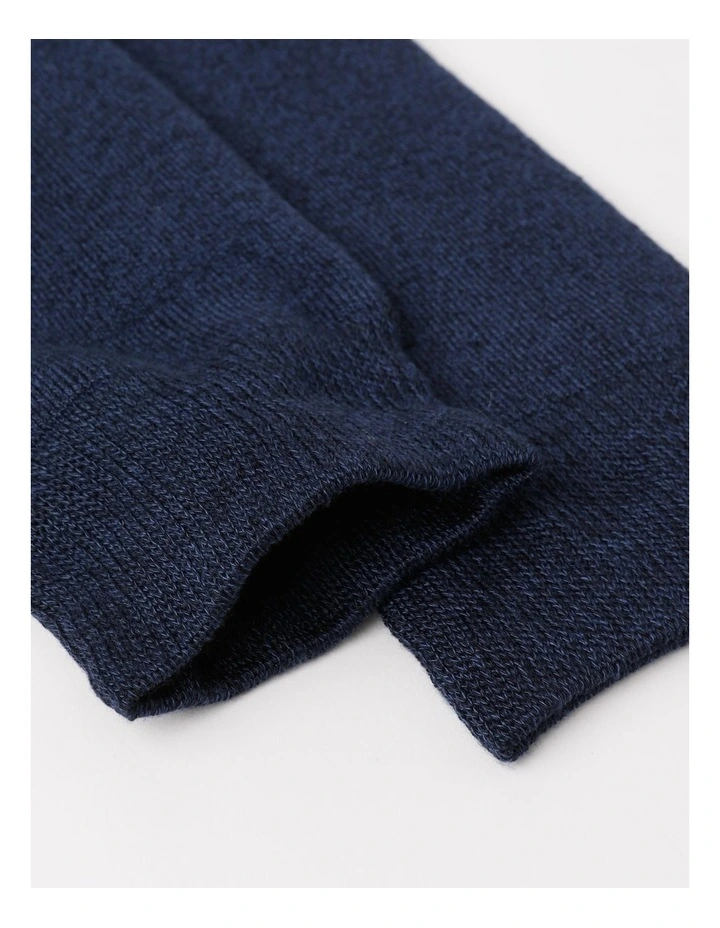 Full Terry Bamboo Boot Socks in French Navy