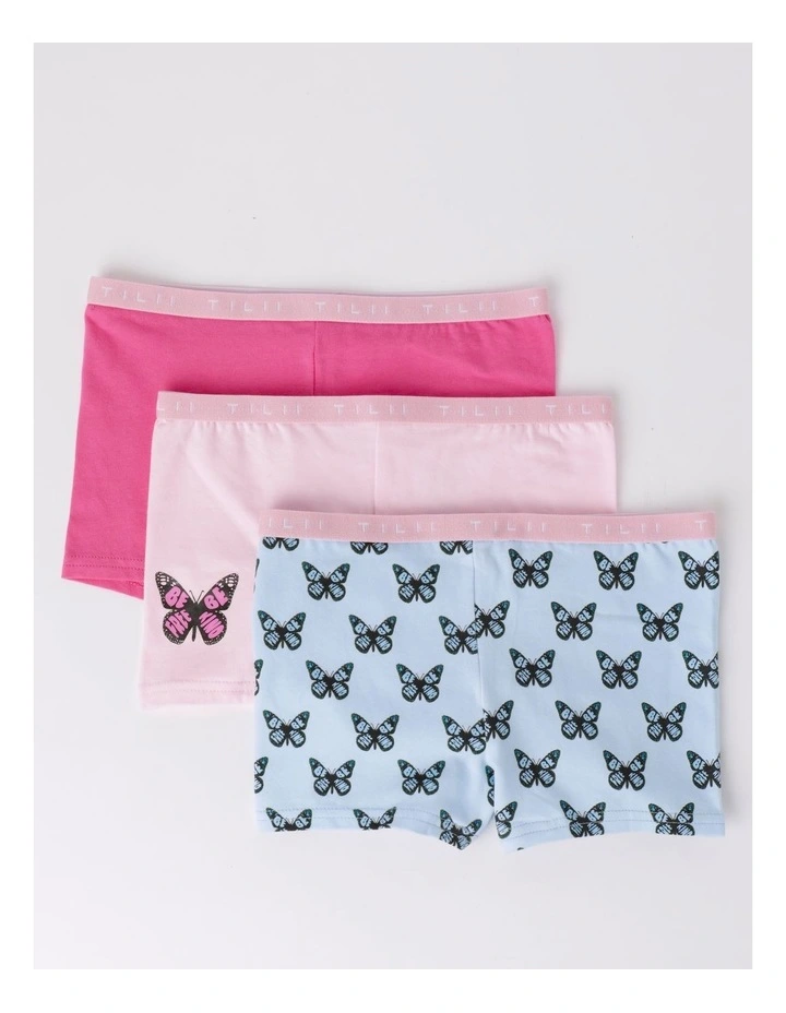 3 Pack Butterfly Shorties in Assorted