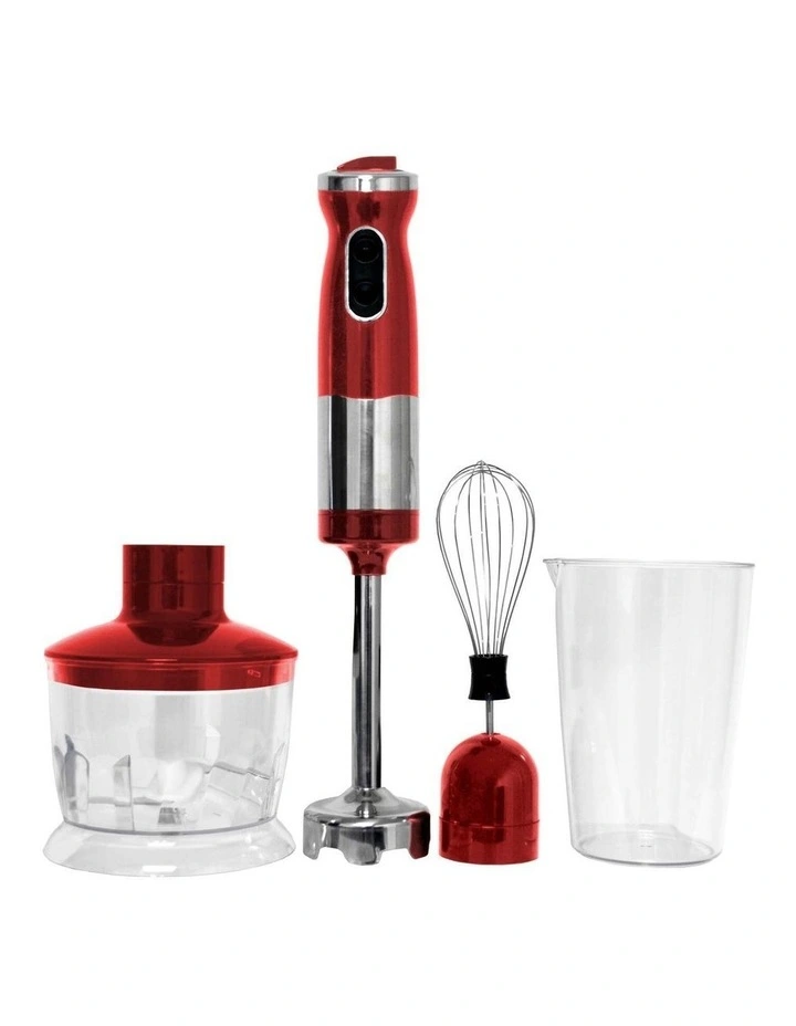 Electric Hand Blender and Mixer 700ml in Red