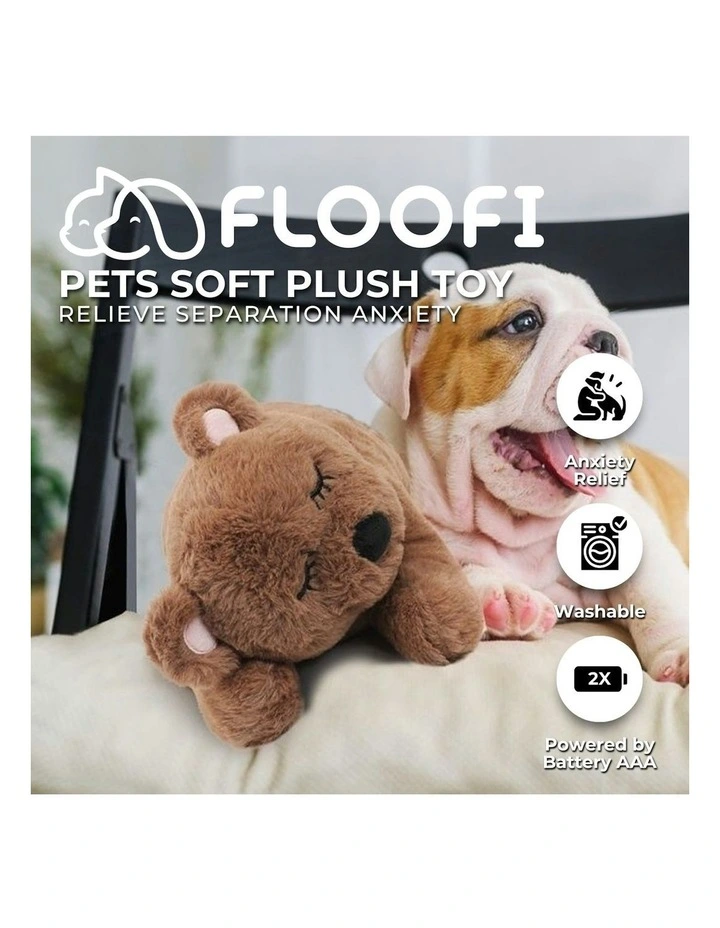Heartbeat Soft Plush Sleeping Buddy in Brown