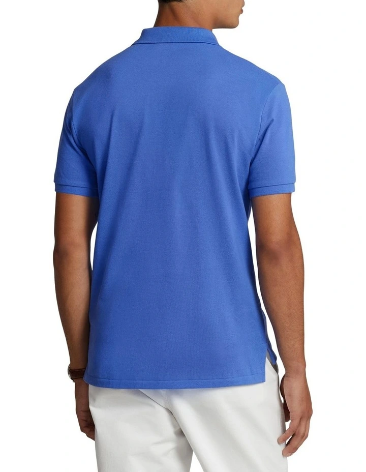 Classic Fit Mesh Polo Shirt in Purple