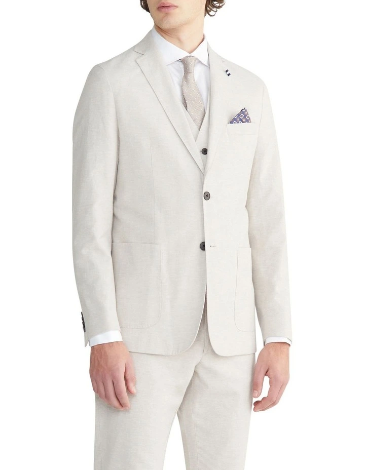 Cas Slim Jacket in Ecru