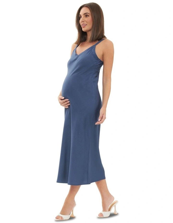 Harlow Slip Dress in Deep Blue