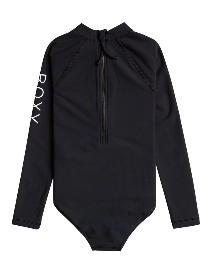 Heater Long Sleeve One Piece Rash Vest in Anthracite