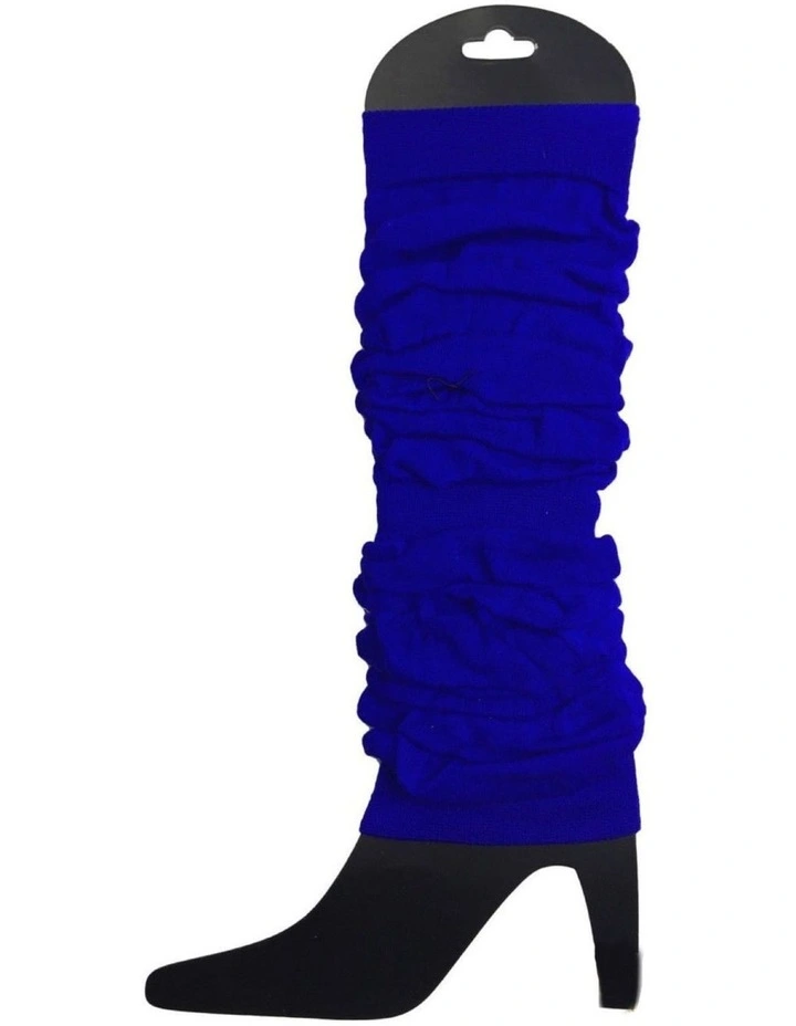 Knitted Leg Warmers 12-Pack in Royal Blue