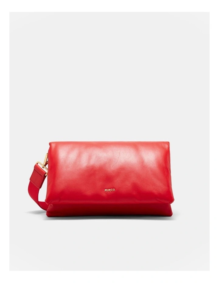 Puffy Crossbody Bag in Racer Red