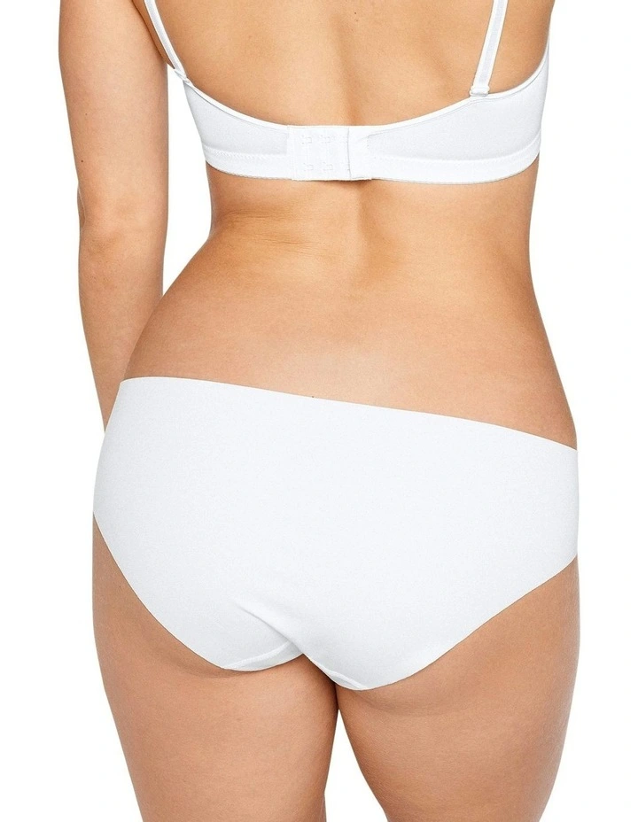 Cotton & Modal Seamless Invisible Hipster Brief in White