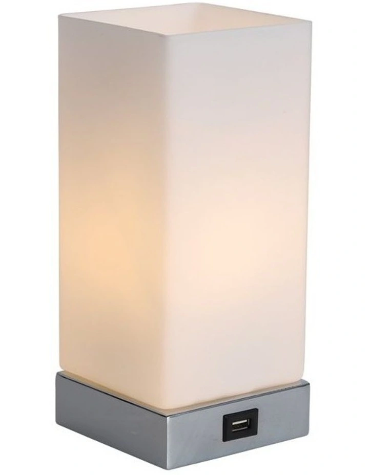 Jessica Rectangle Touch Lamp With USB Port