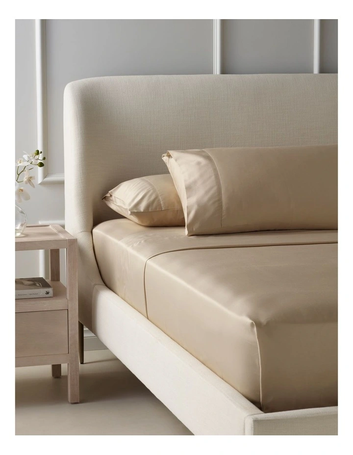 Diana 400TC Egyptian Cotton Sateen Sheet Set in Champagne
