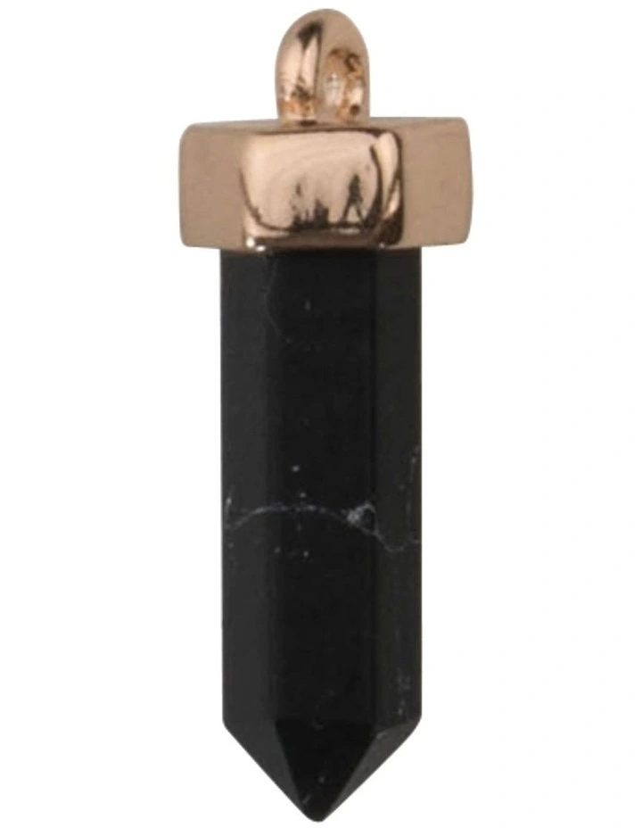 Isadora Aurelia Stone Drop Charm in Rg/Black