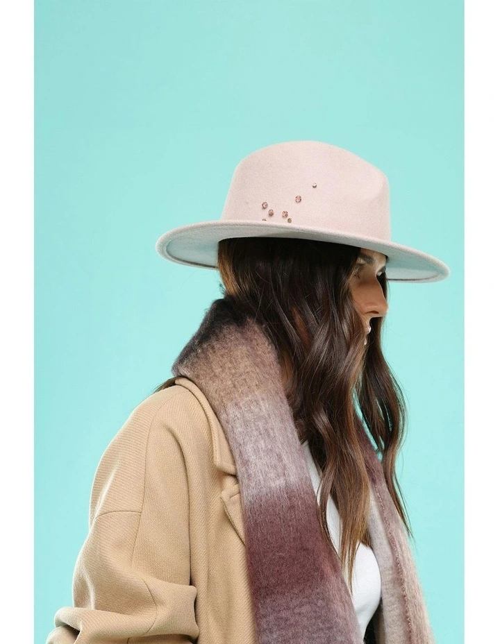 Petra Fedora in Rose Dust Pink