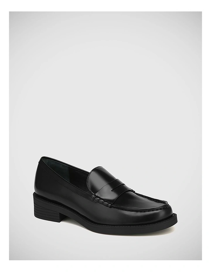 Farrah Leather Loafer in Black