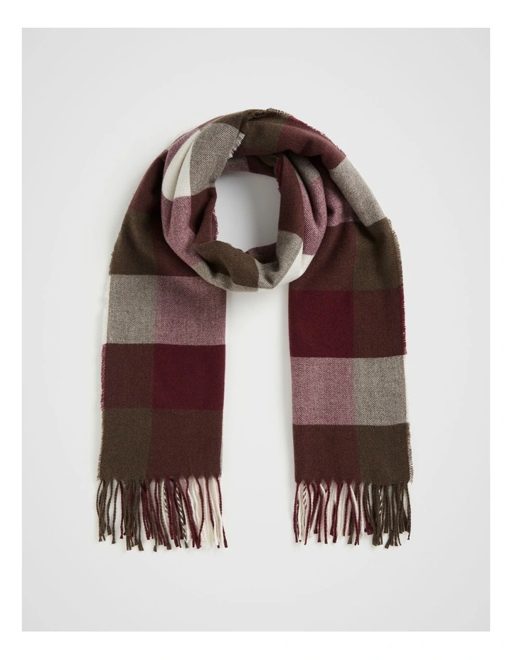 Check Scarf in Boysenberry