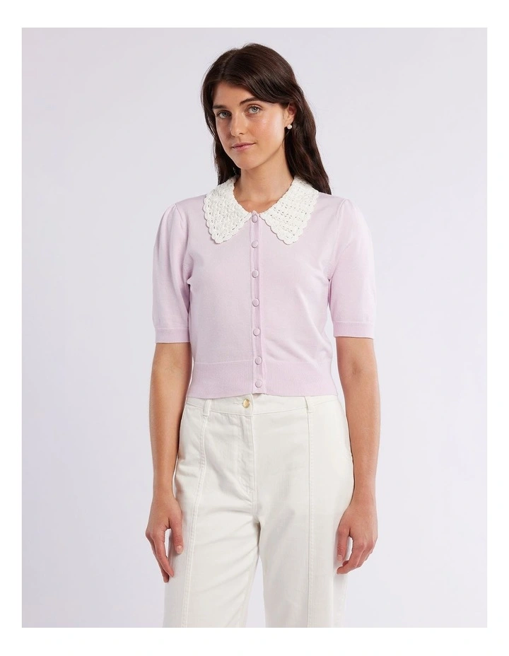 Luca Knit Cardi in Lilac
