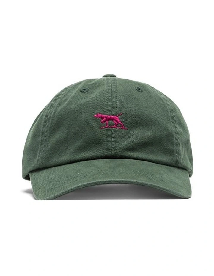 Cap in Dark Green/Magenta