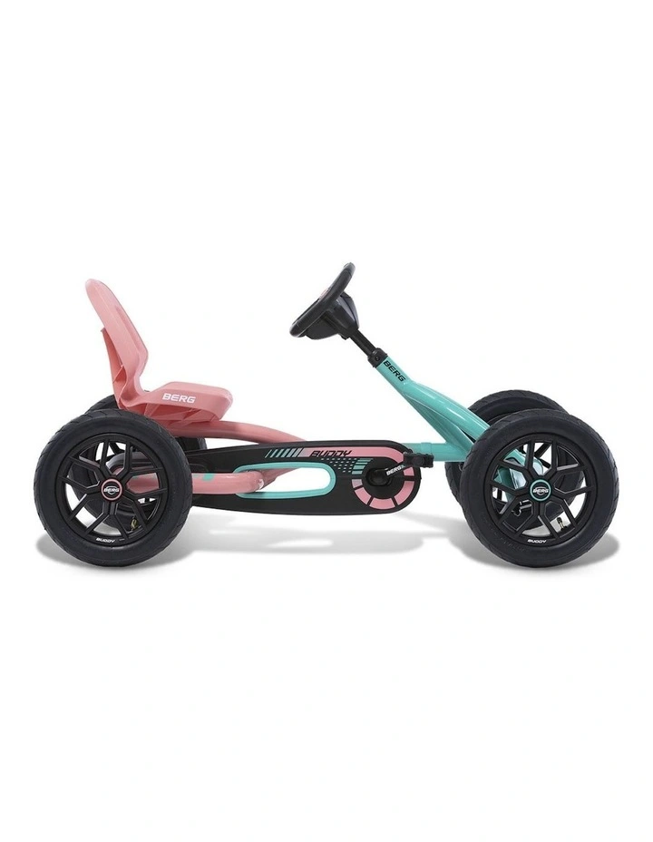 Buddy Lua 2.0 Pedal Go Kart Ride On Toy (3-8 Years) in Pink/Mint