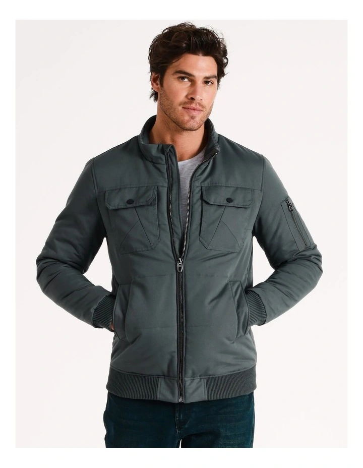 Marengo Reef Recycled Puffer Jacket in Khaki