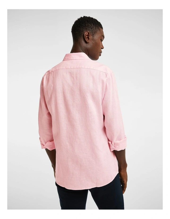 West Hampton Pure Linen Shirt in Pink