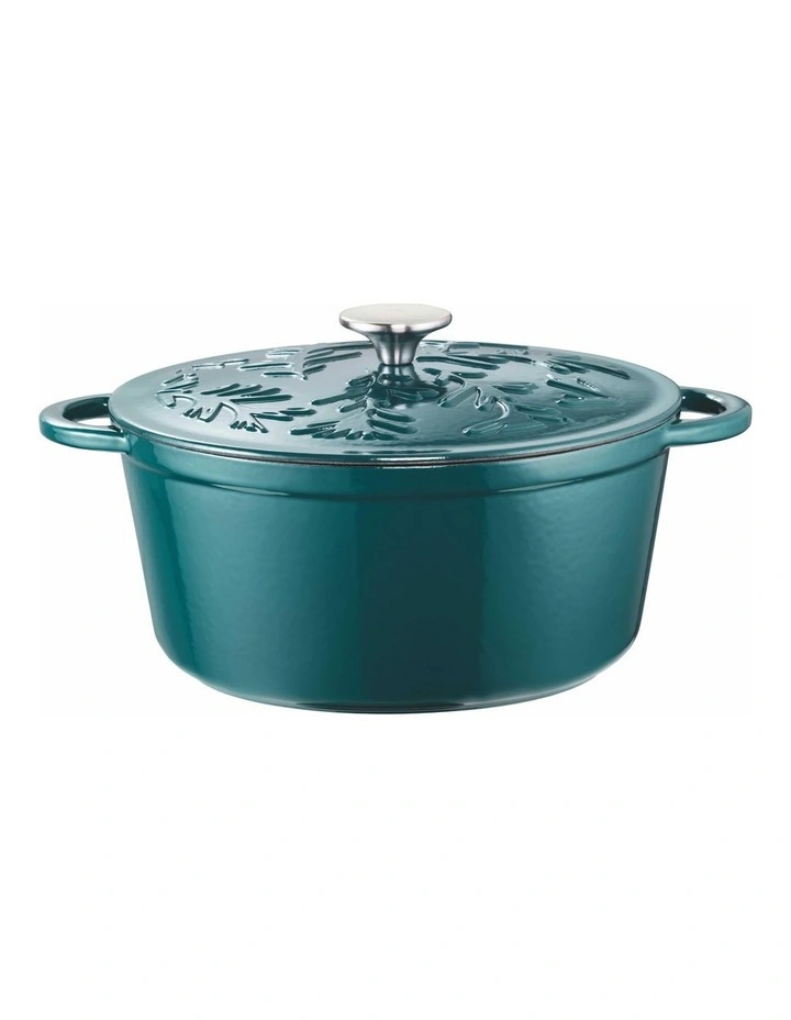Cast Iron Casserole with Lid 26cm/5L in Teal