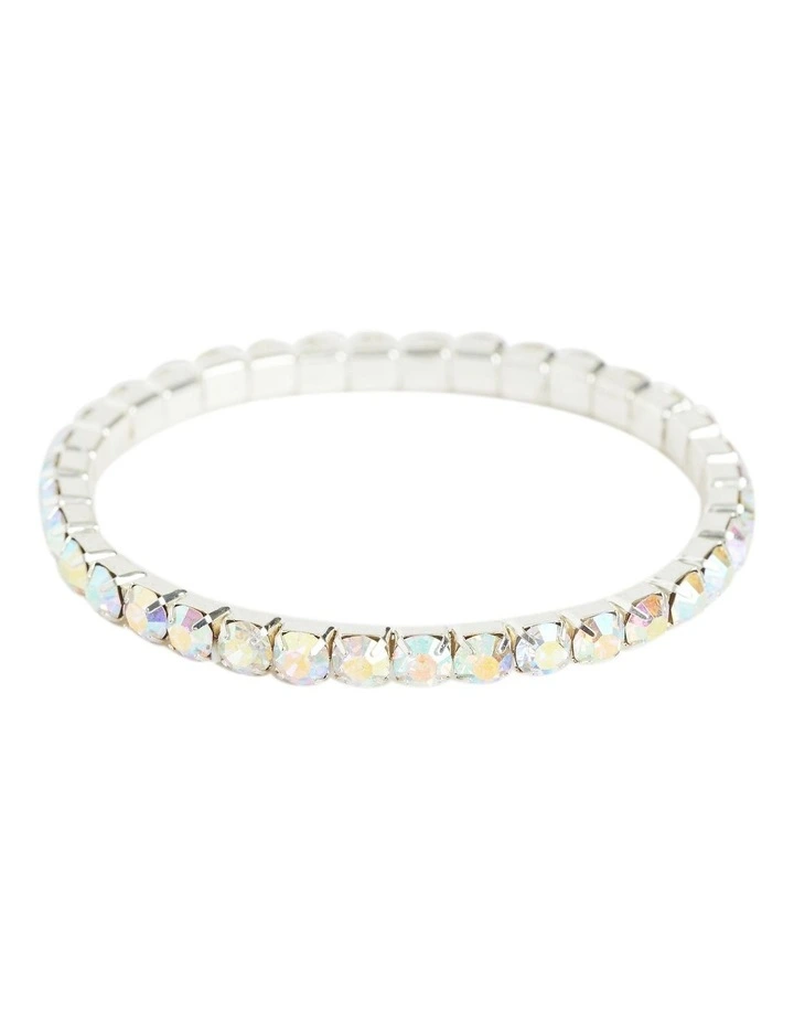 Diamante Stretch Bracelet in Iridescent