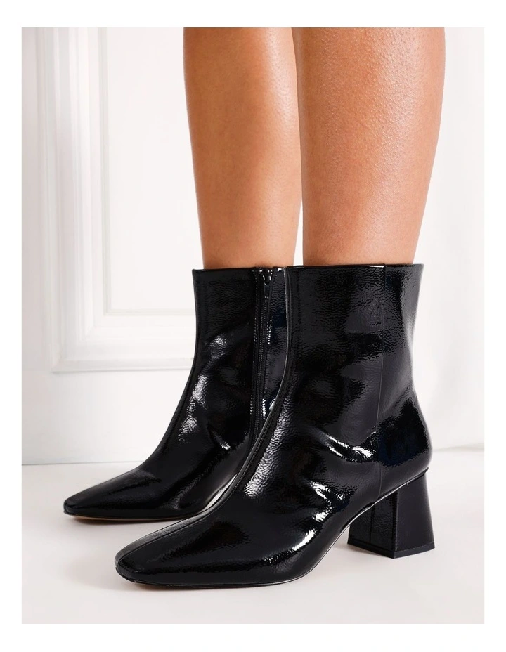 Margot Boot in Black Patent