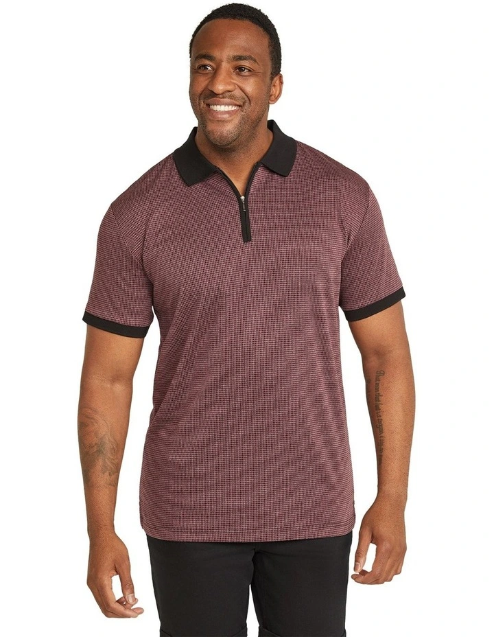 Bennett Jacquard Polo in Pink