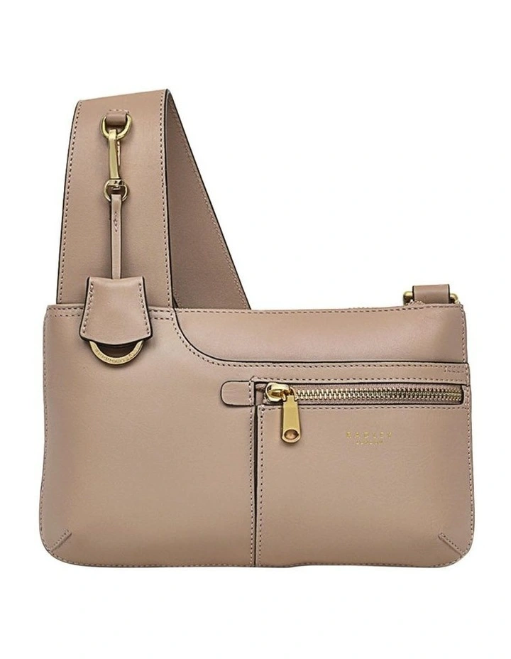 Pockets 2.0 Mini Zip Top Crossbody Bag in Silt