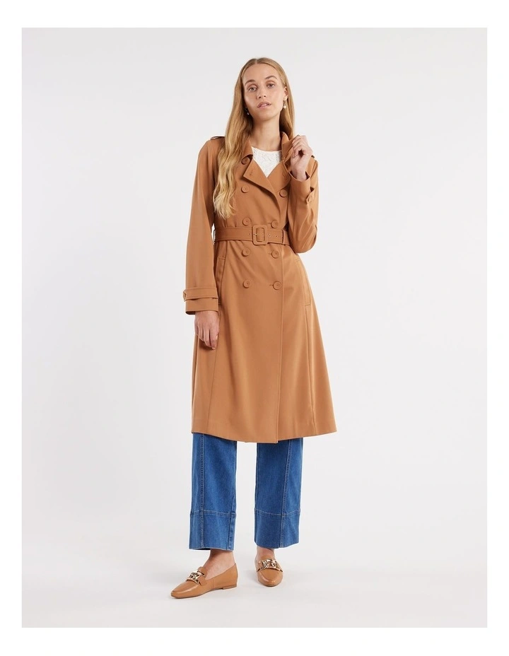 Trinity Trench Coat in Brown